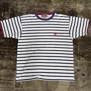 Forenza T Shirt Striped Short Sleeve Men's Size Medium Vintage Blue Pink